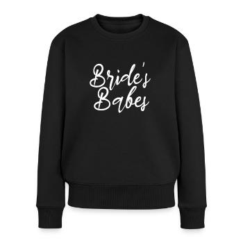 Brides Babes Jungesellinnenabschied JGA - Frauen Premium Bio Pullover - Schwarz - Vorne - Julia (174cm)