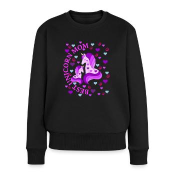 Meilleure maman licorne - Pull Premium bio Femme - noir - Devant - Julia (174cm)