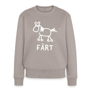 Färt halt - Frauen Premium Bio Pullover - Taupe - Vorne - Julia (174cm)