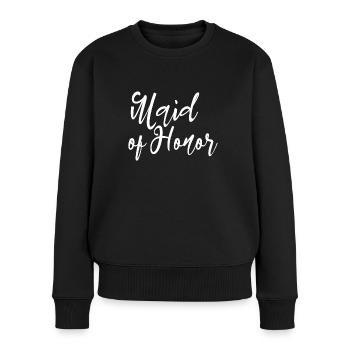 Maid of Honor Bachelorette Party Shirt - Frauen Premium Bio Pullover - Schwarz - Vorne - Julia (174cm)