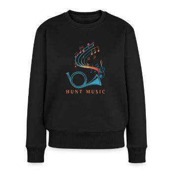 Création du groupe Jagdhorn Jäger Music - Pull Premium bio Femme - noir - Devant - Julia (174cm)