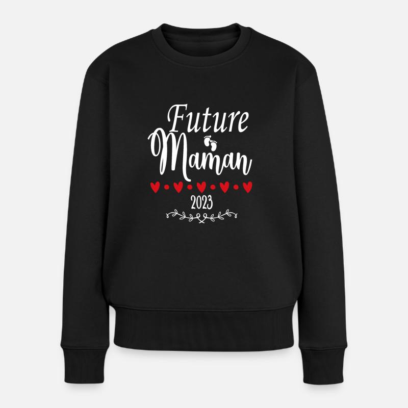 Future Maman 2023 Annonce Grossesse - Pull Premium bio Femme - noir