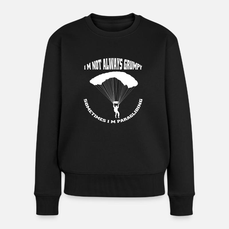 Paragliding Paragleiter Gleitschirmfliegen - Frauen Premium Bio Pullover - Schwarz