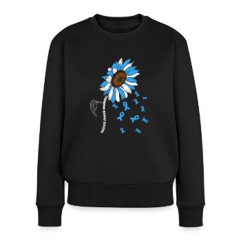 Prostate Cancer Awareness Sunflower - Women's Premium Organic Jumper - black - Front - Julia (174cm)