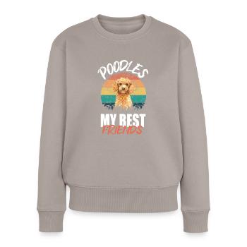 Poodle - Women's Premium Organic Jumper - taupe - Front - Julia (174cm)
