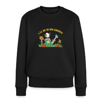 Bird Lovers IlI Will Be In My Garden Birdwatcher - Women's Premium Organic Jumper - black - Front - Julia (174cm)