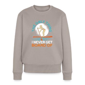 SUP Paddle Board Paddleboarding - Women's Premium Organic Jumper - taupe - Front - Julia (174cm)