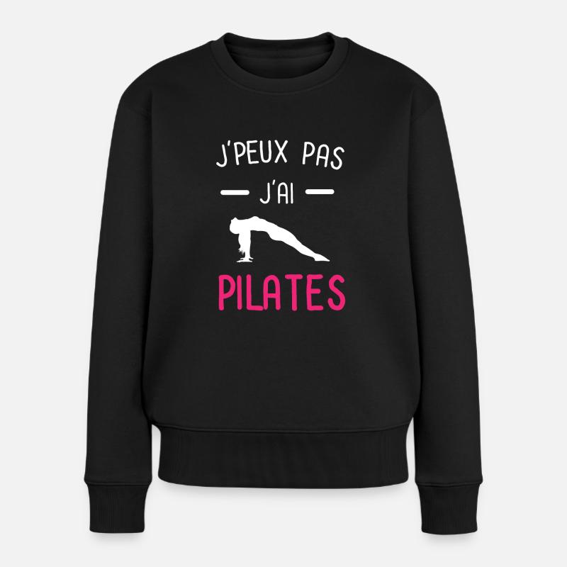 je peux pas j'ai pilates rose - Pull Premium bio Femme - noir