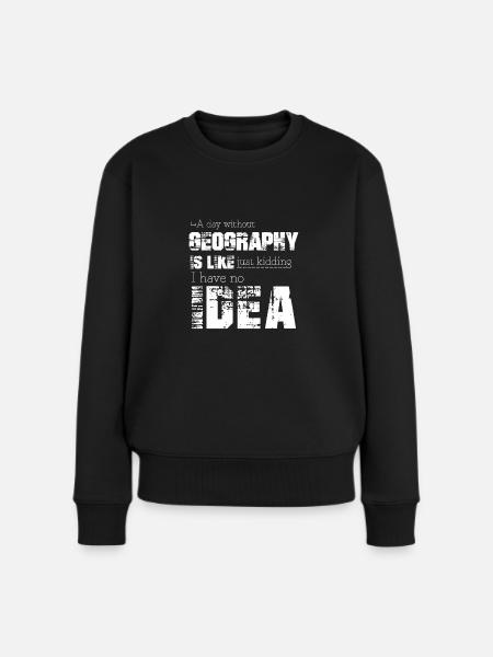 Geografie - Frauen Premium Bio Pullover - Schwarz