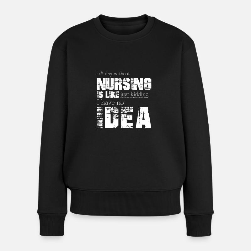 Nursing - Women's Premium Organic Jumper - black