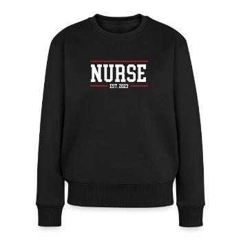 Infirmière 2023 - Pull Premium bio Femme - noir - Devant - Julia (174cm)