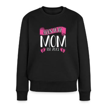 Bientôt maman 2023 - Pull Premium bio Femme - noir - Devant - Julia (174cm)