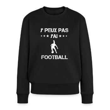 je peux pas j'ai football sport cadeau femme - Pull Premium bio Femme - noir - Devant - Julia (174cm)