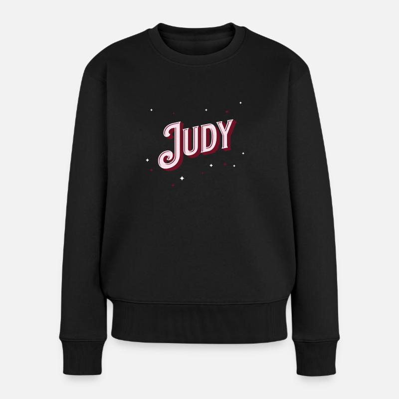 Judy Namen personalisiert - Frauen Premium Bio Pullover - Schwarz