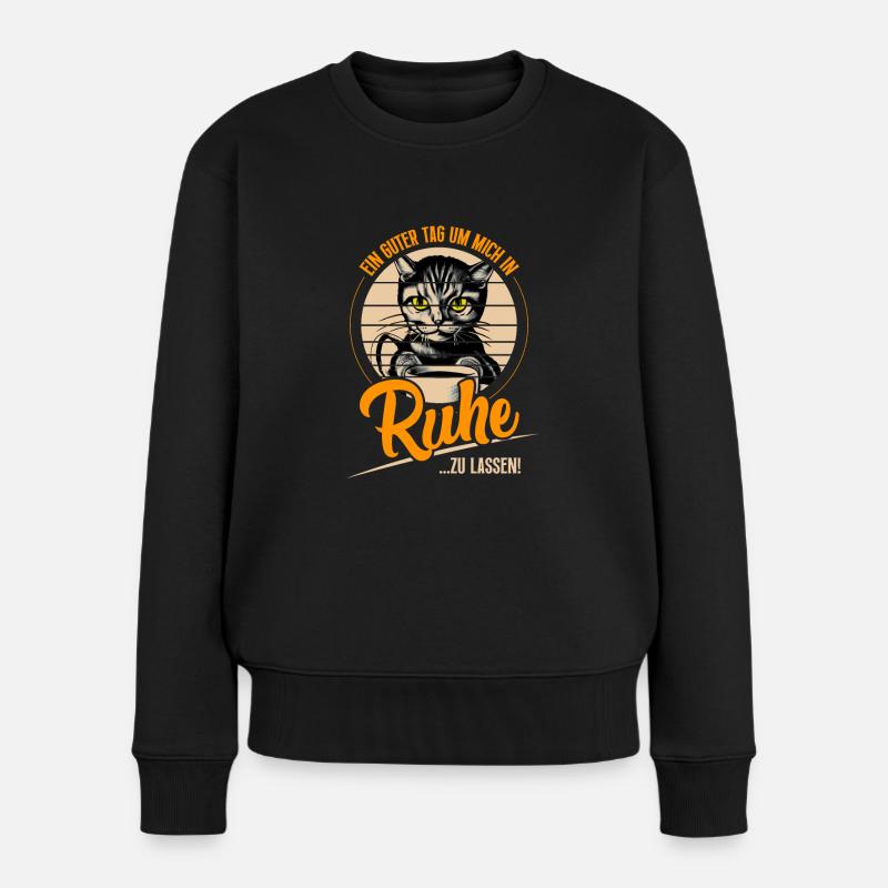 Ich hasse Menschen - LassMich in Ruhe T-Shirt - Frauen Premium Bio Pullover - Schwarz