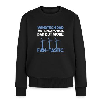 Wind turbine technician wind farm wind power - Women's Premium Organic Jumper - black - Front - Julia (174cm)
