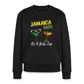 Jamaica 2023 It's A Girls Trip Bachelorette Party - Frauen Premium Bio Pullover - Schwarz - Vorne - Julia (174cm)
