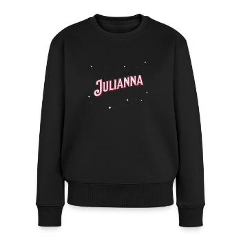 Prénom Julianna personnalisé - Pull Premium bio Femme - noir - Devant - Julia (174cm)