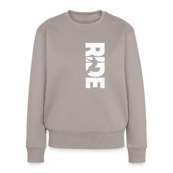 RIDE Snowboard Lovers Snowboarders Winter Sports - Women's Premium Organic Jumper - taupe - Front - Julia (174cm)