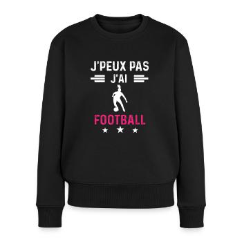 je peux pas j'ai football sport drôle femme - Pull Premium bio Femme - noir - Devant - Julia (174cm)