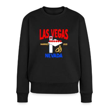 Las Vegas Nevada Mariés 2021 Retro Vegas Mariage - Pull Premium bio Femme - noir - Devant - Julia (174cm)