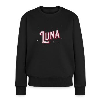 Luna name personalized - Women's Premium Organic Jumper - black - Front - Julia (174cm)
