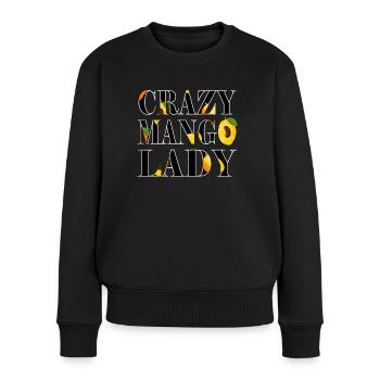 Crazy Mango Lady Fruit préféré Fruit - Pull Premium bio Femme - noir - Devant - Julia (174cm)