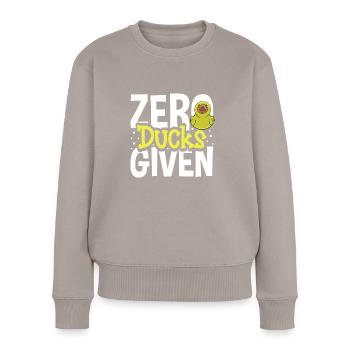 Gummiente Gummienten Entenliebhaber Badezimmer - Frauen Premium Bio Pullover - Taupe - Vorne - Julia (174cm)