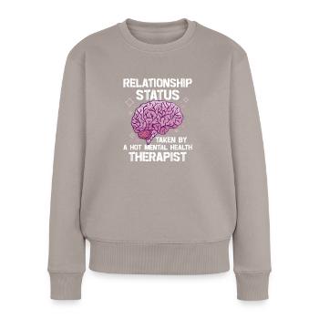 Sensibilisation à la santé mentale Dépression Prévention du suicide - Pull Premium bio Femme - taupe - Devant - Julia (174cm)