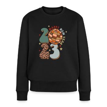 Happy New Year 2023 New Year's Eve Christmas - Women's Premium Organic Jumper - black - Front - Julia (174cm)