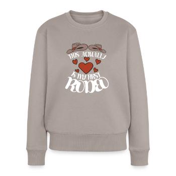 Rodeo Bull Riding Livestock Show Farmer Cattle - Pull Premium bio Femme - taupe - Devant - Julia (174cm)