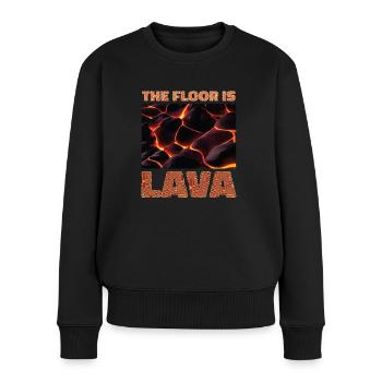 The soil is Lava Mountain Fire Magma Nature - Women's Premium Organic Jumper - black - Front - Julia (174cm)