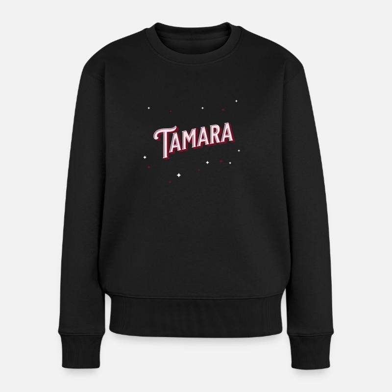 Tamara Namen personalisiert - Frauen Premium Bio Pullover - Schwarz