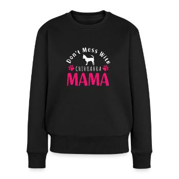 Chihuahua Mama Drôle de dicton - Pull Premium bio Femme - noir - Devant - Julia (174cm)