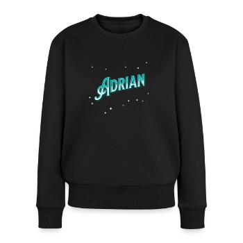 Adrian name personalized - Women's Premium Organic Jumper - black - Front - Julia (174cm)