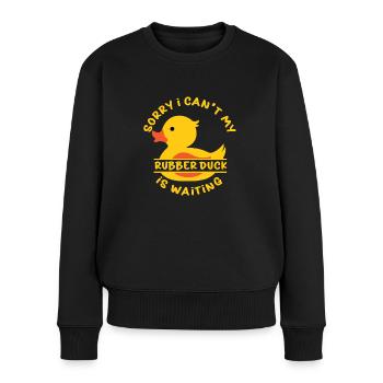 Gummiente Gummienten Entenliebhaber Badezimmer - Frauen Premium Bio Pullover - Schwarz - Vorne - Julia (174cm)