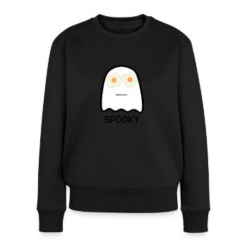 Gespenst - Frauen Premium Bio Pullover - Schwarz - Vorne - Julia (174cm)
