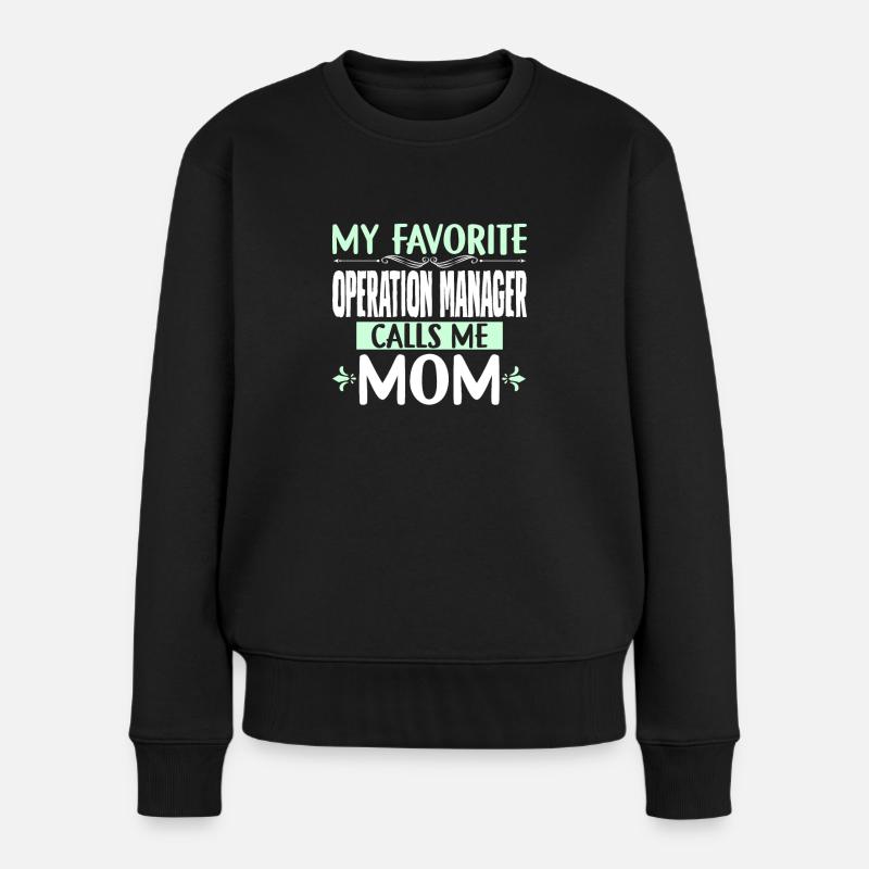 Mutter Bester Betriebsleiter - Frauen Premium Bio Pullover - Schwarz