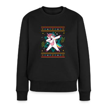 Licorne Evnicorne Hanoukka - Pull Premium bio Femme - noir - Devant - Julia (174cm)