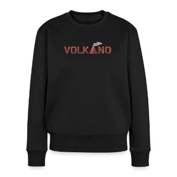 Le volcan appelle la migration de la lave le magma de feu de montagne - Pull Premium bio Femme - noir - Devant - Julia (174cm)