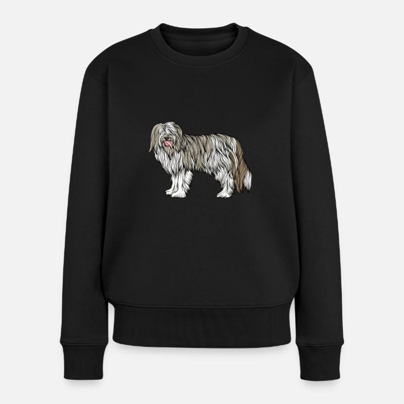 Hund - Frauen Premium Bio Pullover - Schwarz