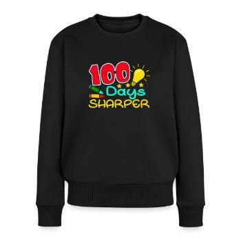 Étudiant 100e jour plus précis 100 jours d’école - Pull Premium bio Femme - noir - Devant - Julia (174cm)