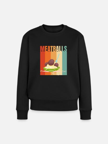 Meatball Meatball Food Gift - Pull Premium bio Femme - noir