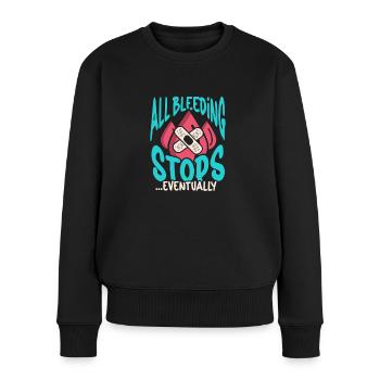 Krankenschwester Krankenpflege Klinik Sanitäter - Frauen Premium Bio Pullover - Schwarz - Vorne - Julia (174cm)