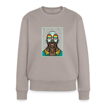 Gay pride - Pull Premium bio Femme - taupe - Devant - Julia (174cm)