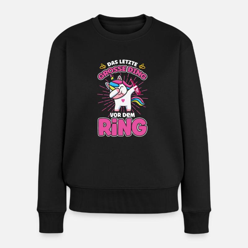 Das letzte Grosse Ding Vor dem Ring Einhorn Jga - Frauen Premium Bio Pullover - Schwarz