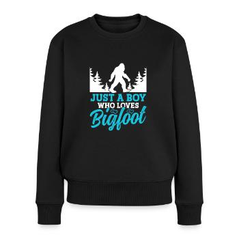 Just A Boy Who Loves Bigfoot Party Supplies - Women's Premium Organic Jumper - black - Front - Julia (174cm)