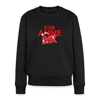 Beste Anne aller Zeiten Türkische Mutter - Frauen Premium Bio Pullover - Schwarz - Vorne - Julia (174cm)