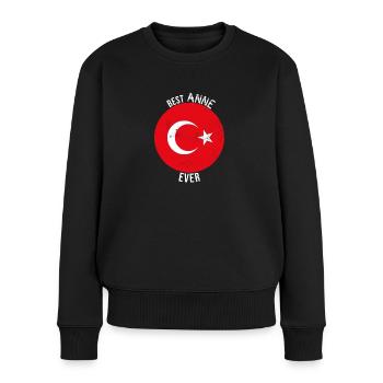 Beste Anne aller Zeiten Türkische Mutter - Frauen Premium Bio Pullover - Schwarz - Vorne - Julia (174cm)