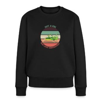 Heuschreckenwanze Liebhaber Insekten Entemologie - Frauen Premium Bio Pullover - Schwarz - Vorne - Julia (174cm)